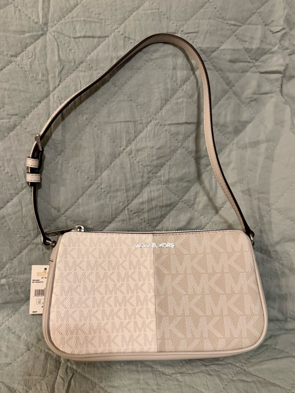 Michael Kors Women's Gray Logo Shoulder Bag
